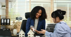 Agent meeting with client